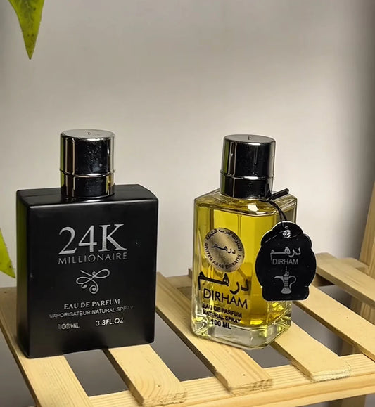 Buy 1 Get 1 Free - Pack Of 2 Perfumes (Dirham + 24K)